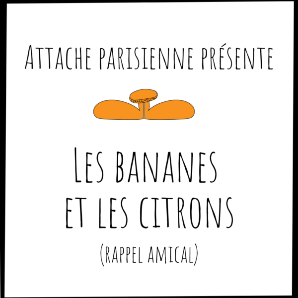 Les bananes et les citrons c'est ça l'amitié Attache Parisienne